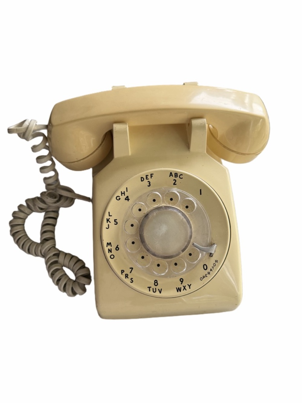 Vintage Western Electric Rotary Dial Telephone Cream/Beige Classic Retro Phone